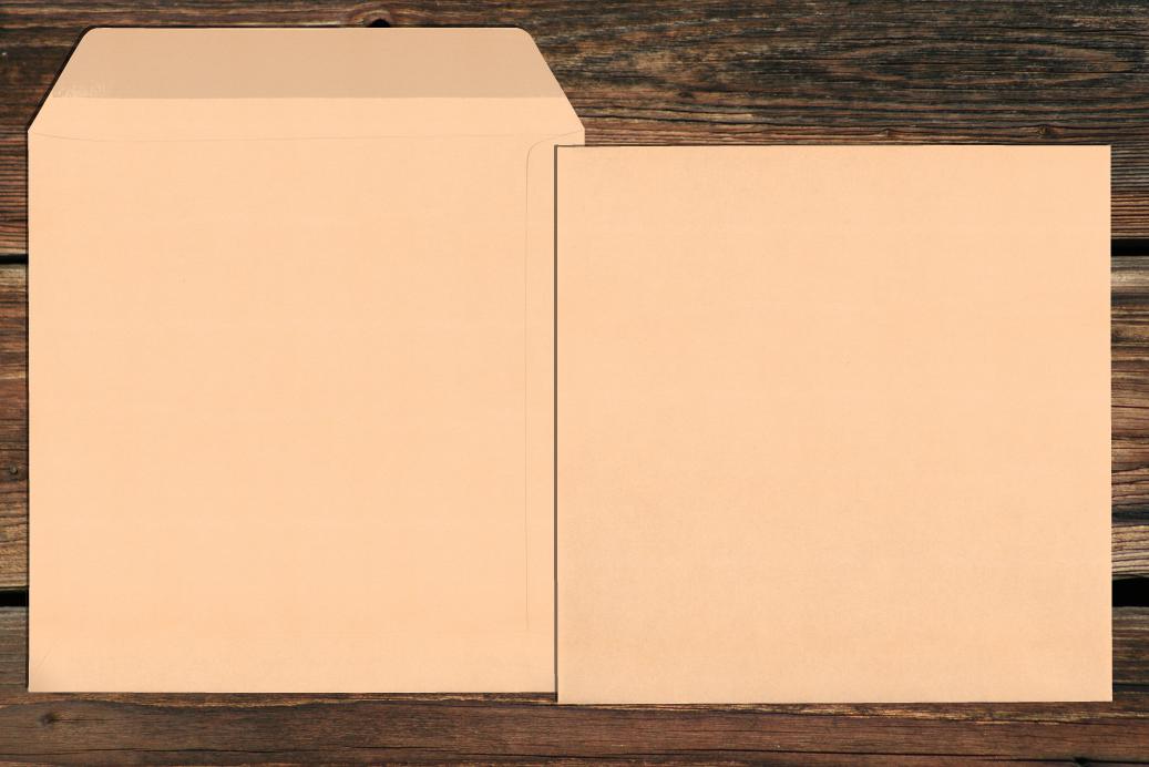 Versandtaschen 220x220 mm Nassklebend Aprikose 120 g/qm